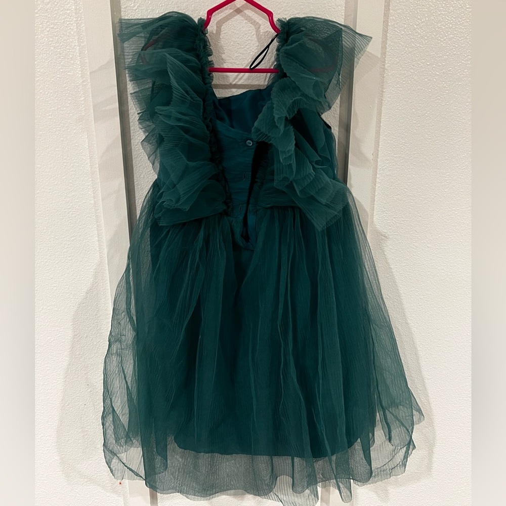 H&M emerald green tulle dress